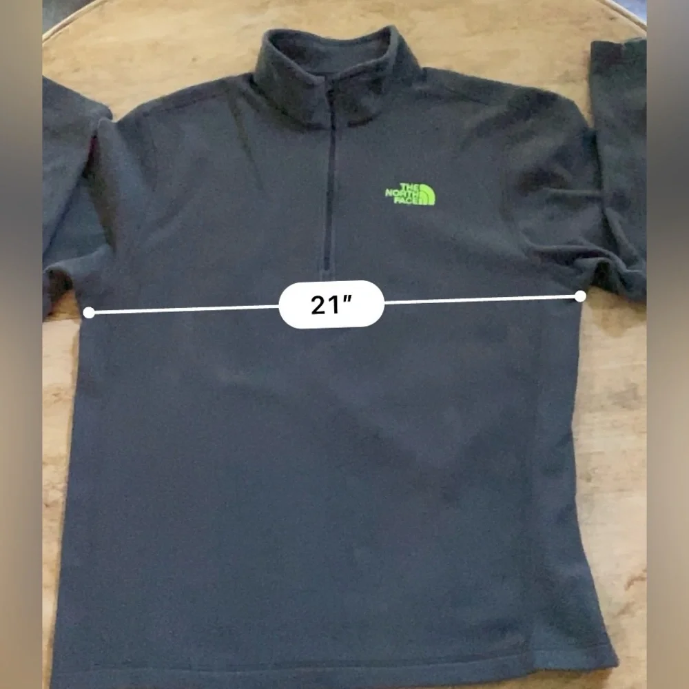 The North Face Men’s Sz L Dk‎ Gray TKA 100 Glacier 1/4 Zip Fleece Pullover